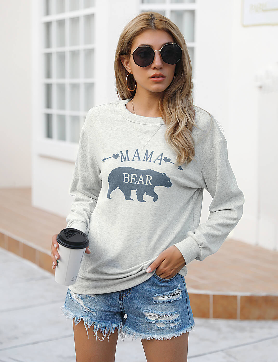 Blooming Jelly_Soft Mama Bear Sweatshirt_Letter Print Grahic Tee_304018_54_Mom Style Casual Outfits_Tops_Sweatshirt