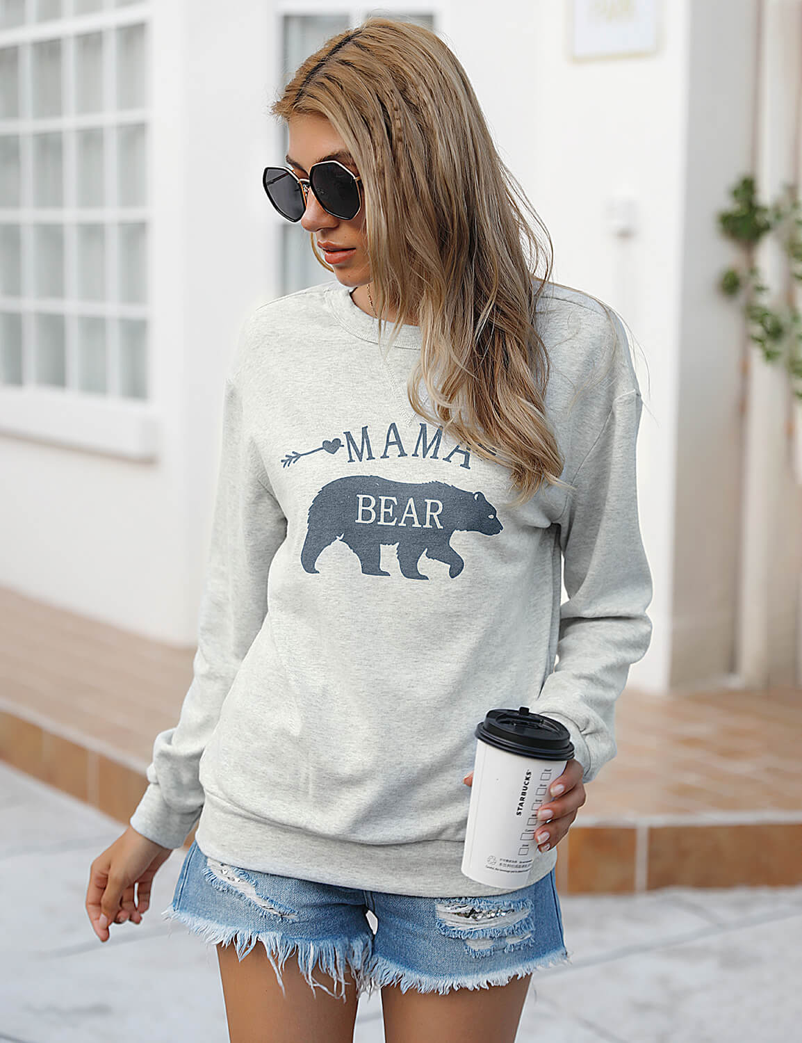 Blooming Jelly_Soft Mama Bear Sweatshirt_Letter Print Grahic Tee_304018_54_Mom Style Casual Outfits_Tops_Sweatshirt