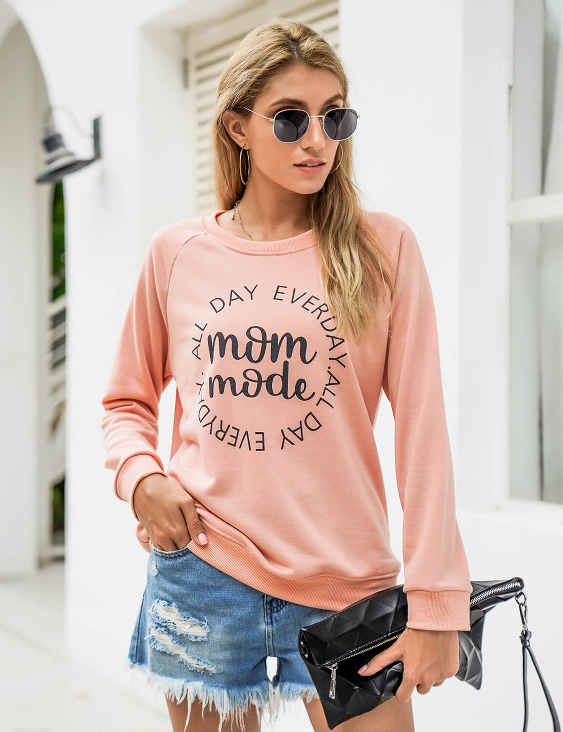 Blooming Jelly_Mom Mode All Day Everyday Sweatshirt_Letter Print_304026_14_Mom Style Casual Outfits_Tops_Sweatshirt