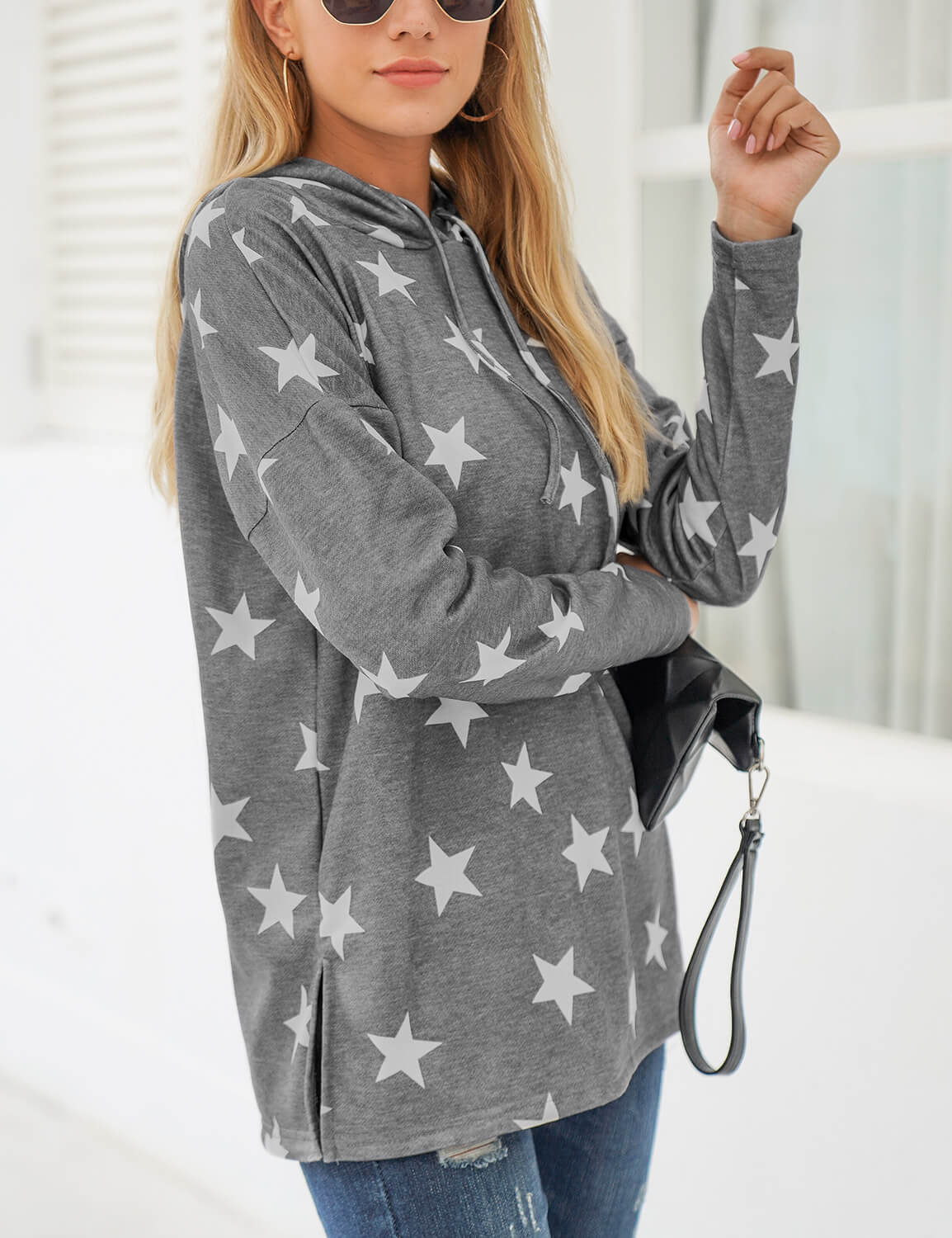 Blooming Jelly_Cute Stars Print Hoodie_Stars Print_304047_07_2020 Women Streetwear Fashion_Tops_Hoodie