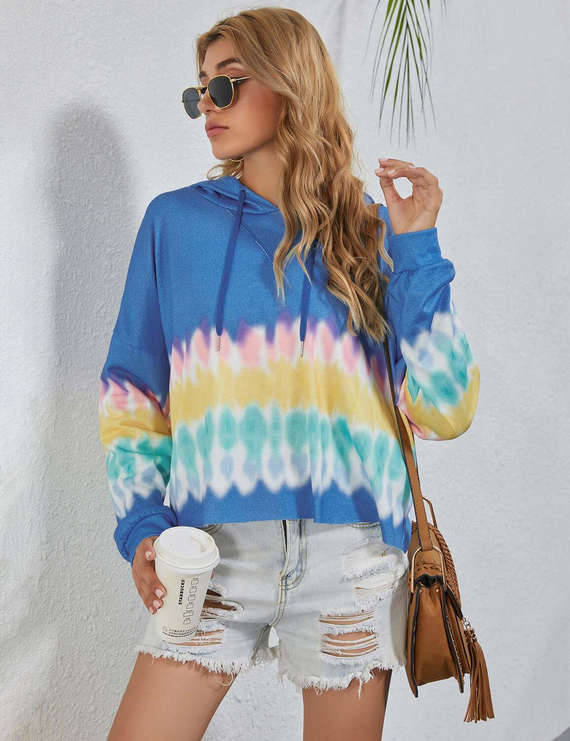 Women Casual Tie Dye Fashion Hoodie Blooming Jelly