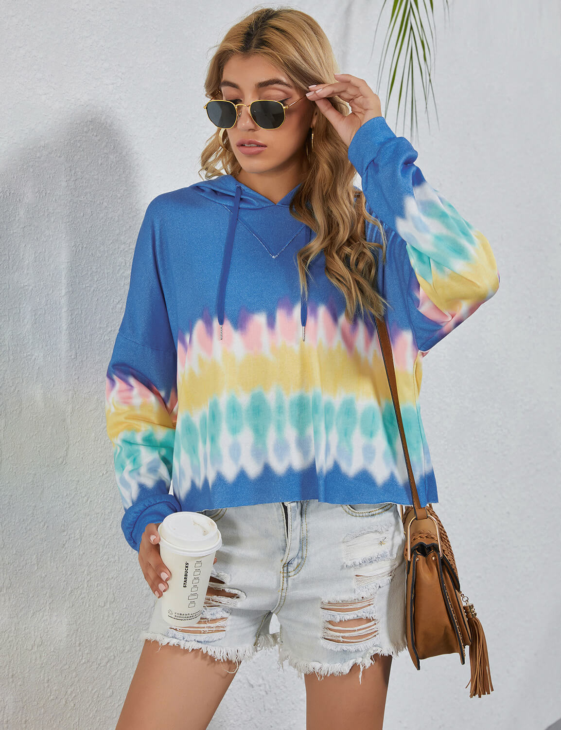 Women tie dye sweatshirt hot sale