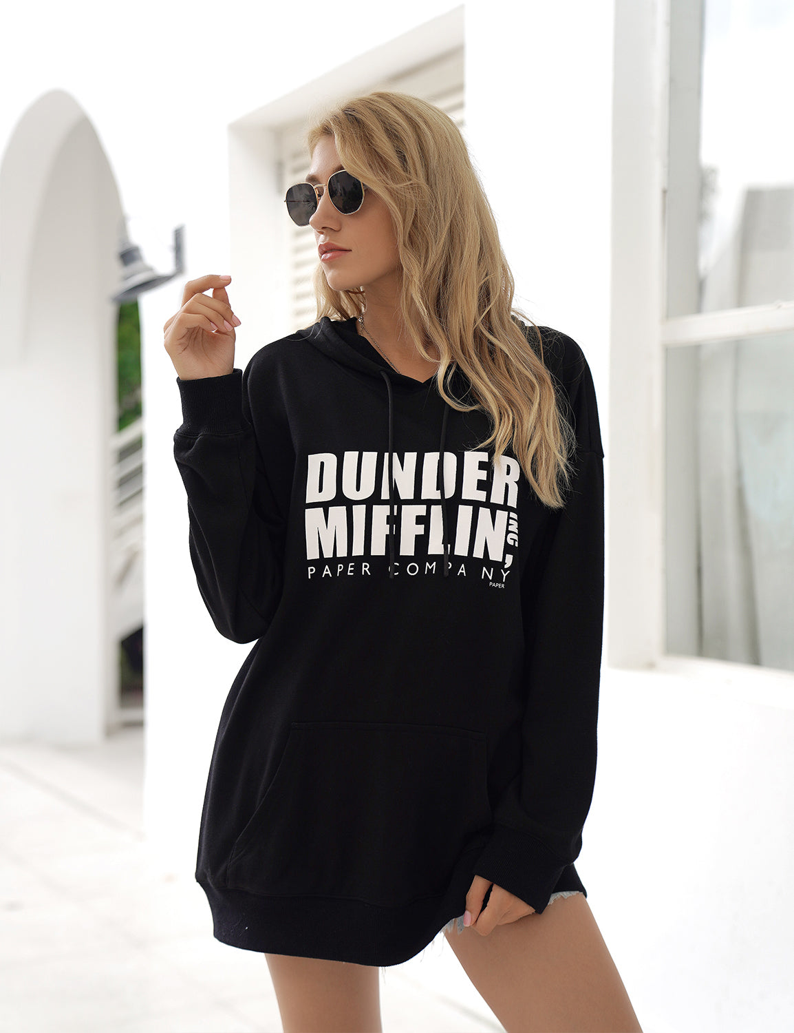 Blooming Jelly_Boy Friend Style Letter Print Oversized Hoodie_Letter Print_307039_02_Women Streetwear Fashion_Tops_Hoodie