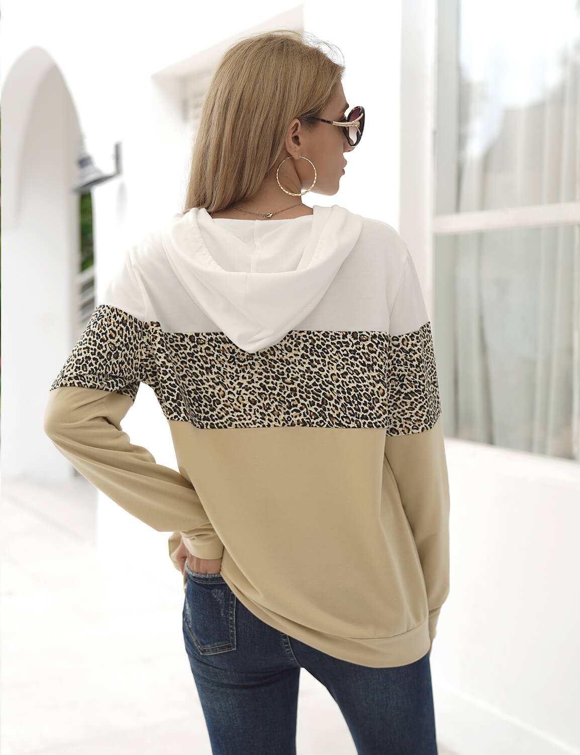 Blooming Jelly_Leopard Color Block Hoodie_Leopard Print_307040_22_Women Streetwear Fashion_Tops_Hoodie