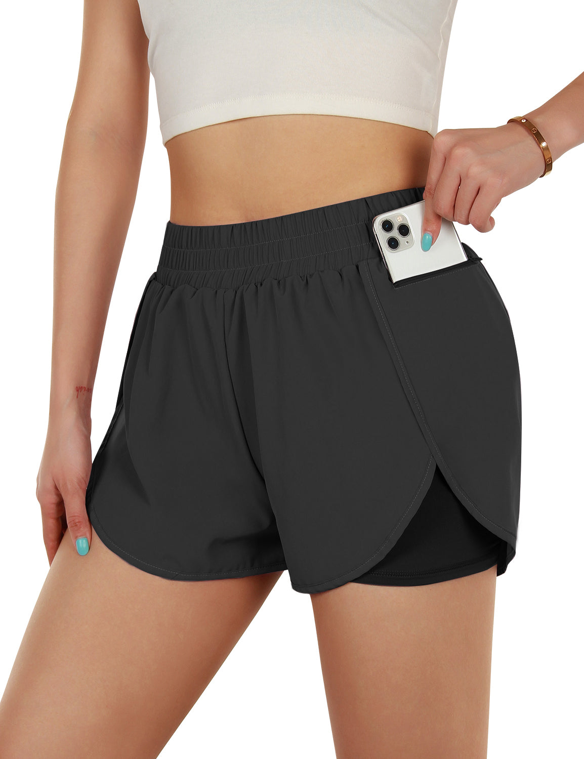 Blooming Jelly Shorts Women's Elastic Wasited Running Shorts Gym Outfits
