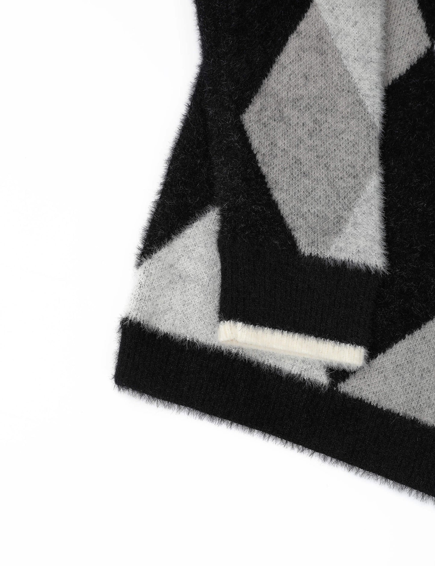 Casual Diamond Pattern Rhombus Soft Pullover Sweater
