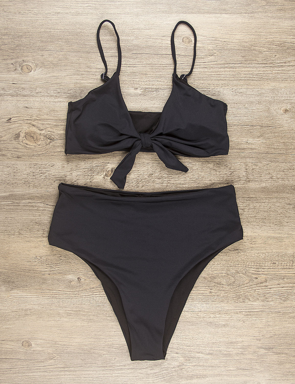 Sexy Babe Bow Tie Front Bikini Set - Blooming Jelly