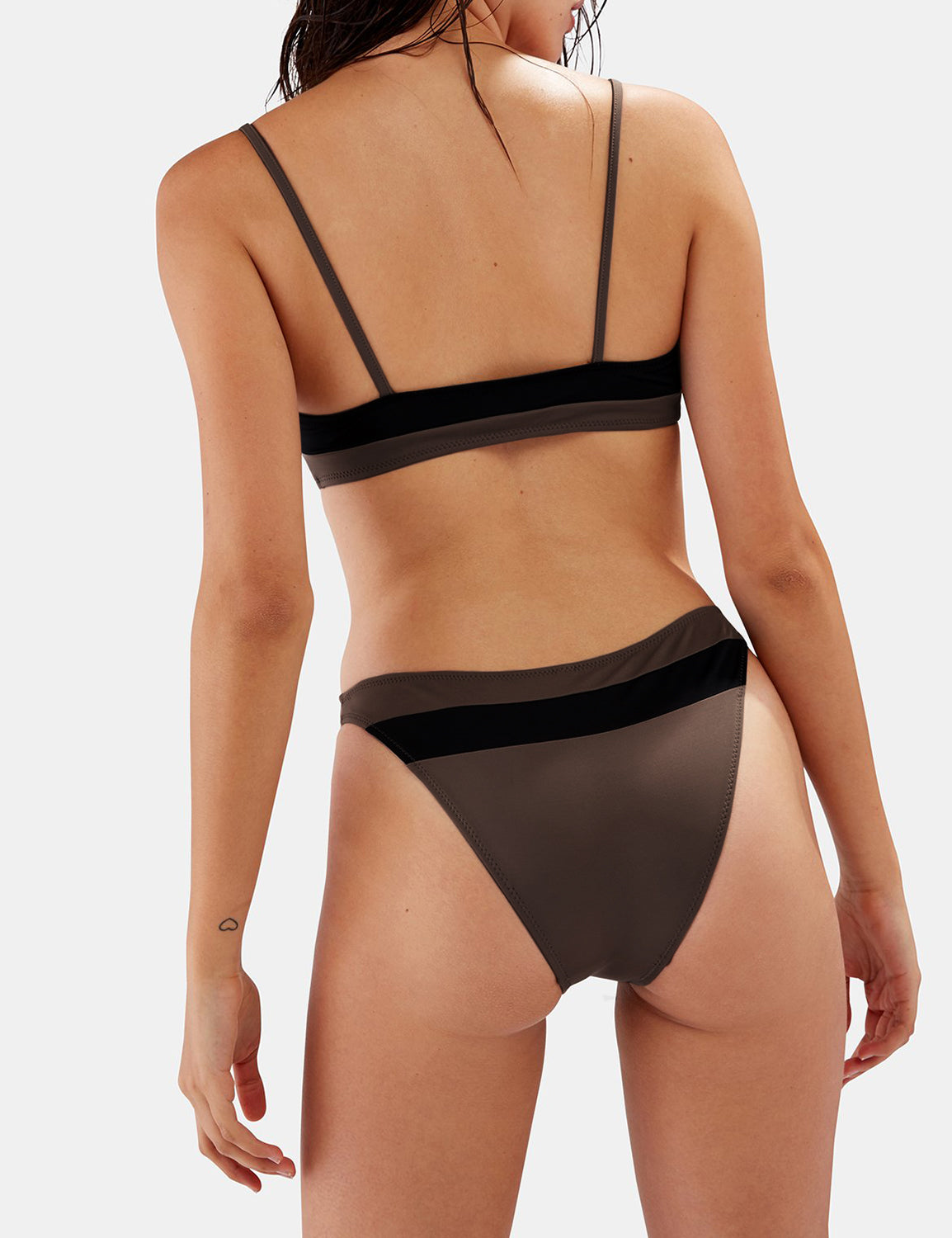 Vigorous Angel Striped High Leg Bikini Set  - Blooming Jelly