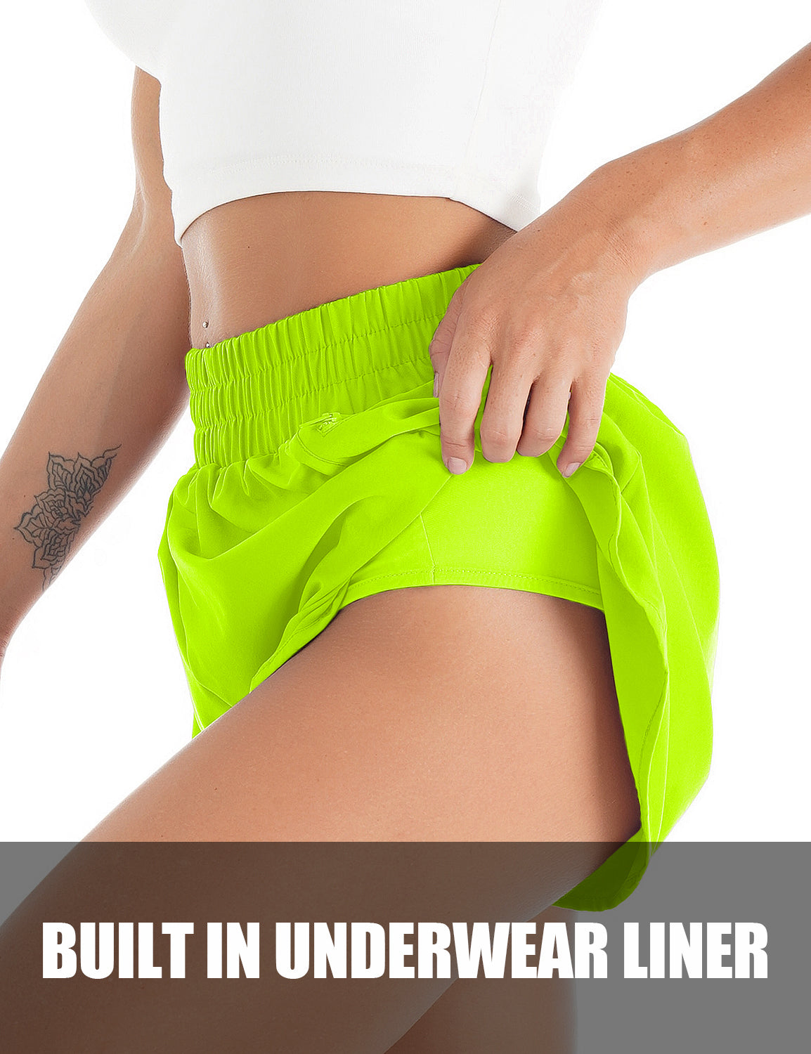 Women's running shorts sales with built in underwear