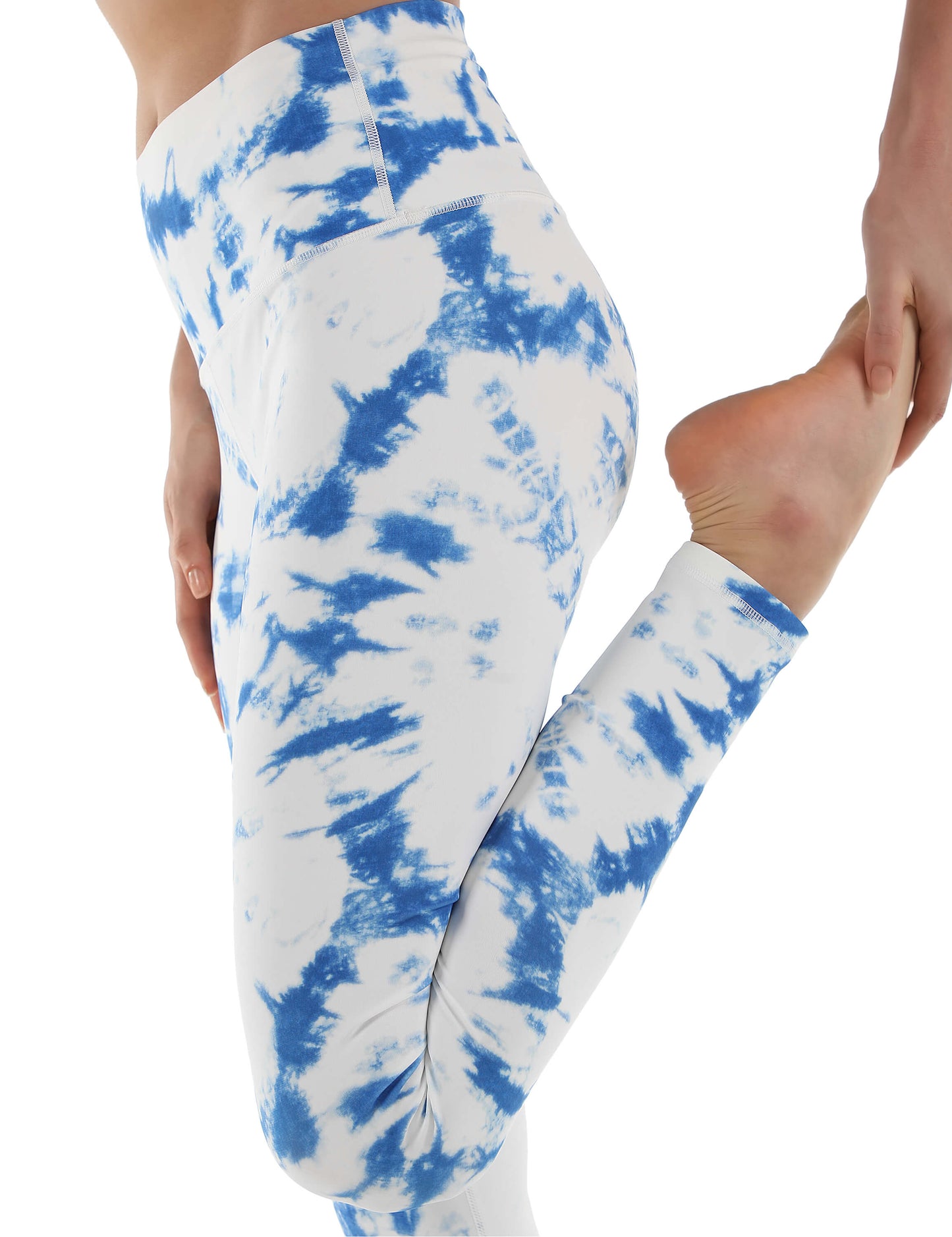 Tie Dye High Waist Pocket Yoga Leggings - Blooming Jelly