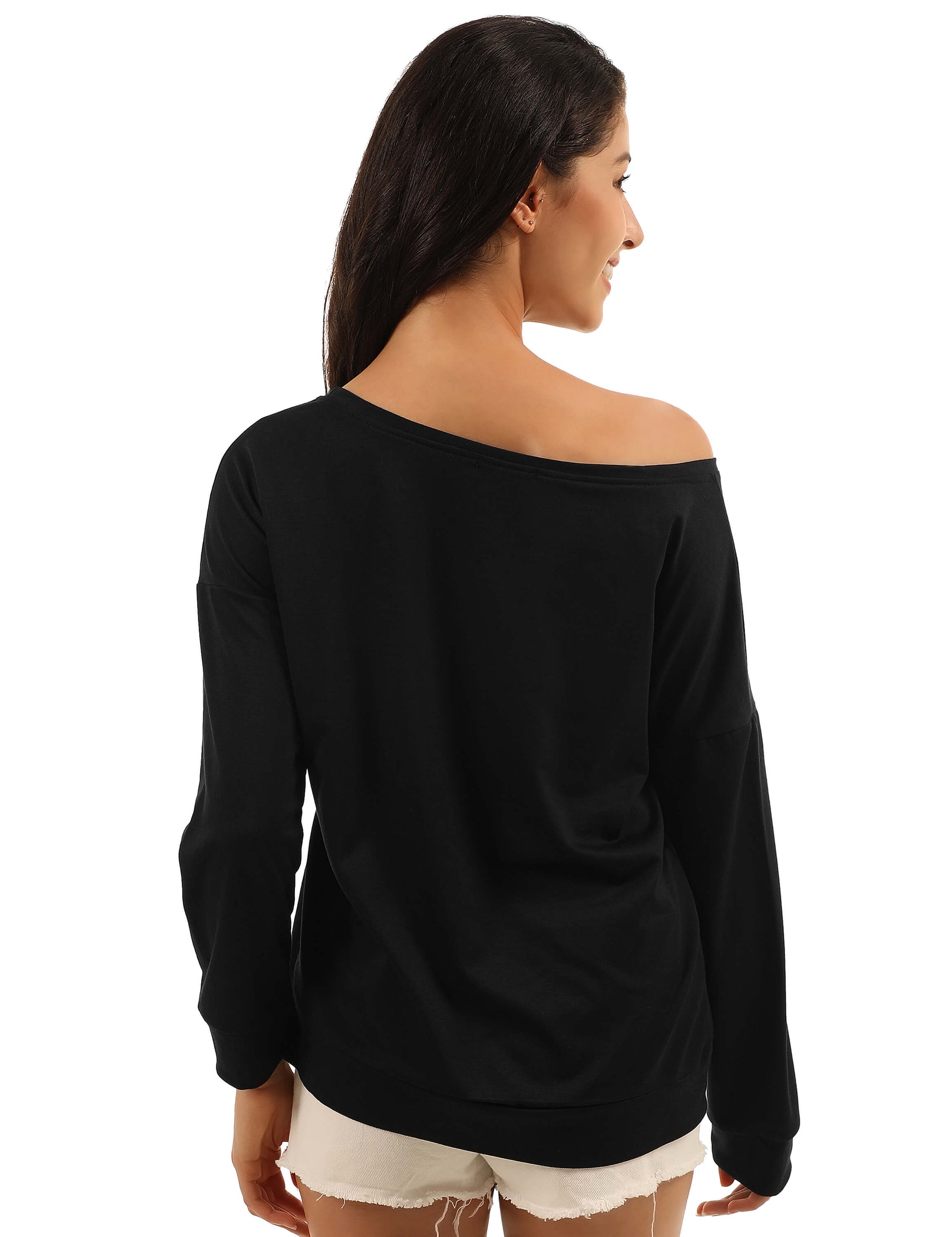 Heart Print Drop Shoulder Sweatshirt - Blooming Jelly