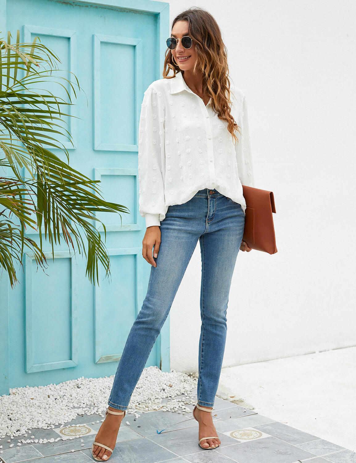 White blouse cheap business casual